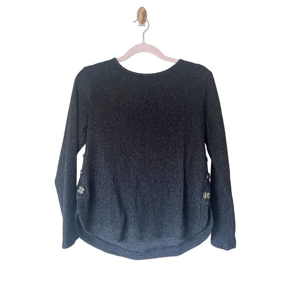 Anthropologie Sweaters - Anthroplogie MISIA charcoal sweater with button accent sz M